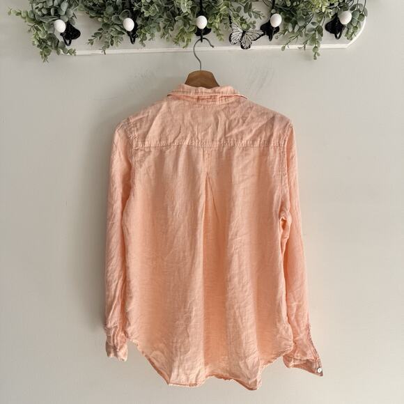 Bella Dahl 100% Linen Button Down Pink Shirt Medium 22-3171 - Picture 4 of 4